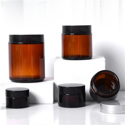 Amber Cream Bottle