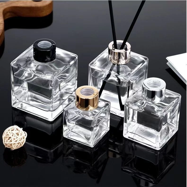 Square Flame Less Aromatherapy Bottle Ornament Glass Bottle